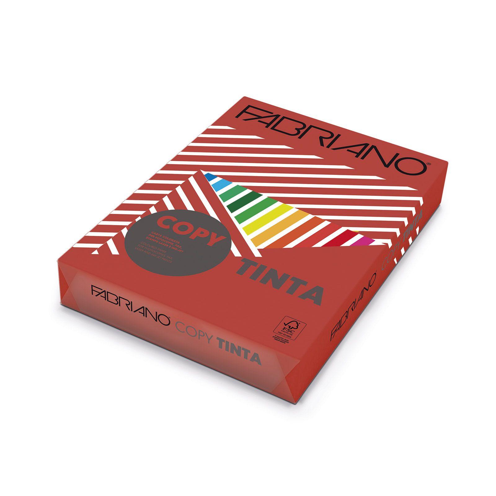 PAPEL A3 80GR 250H ROJO FABRIANO
