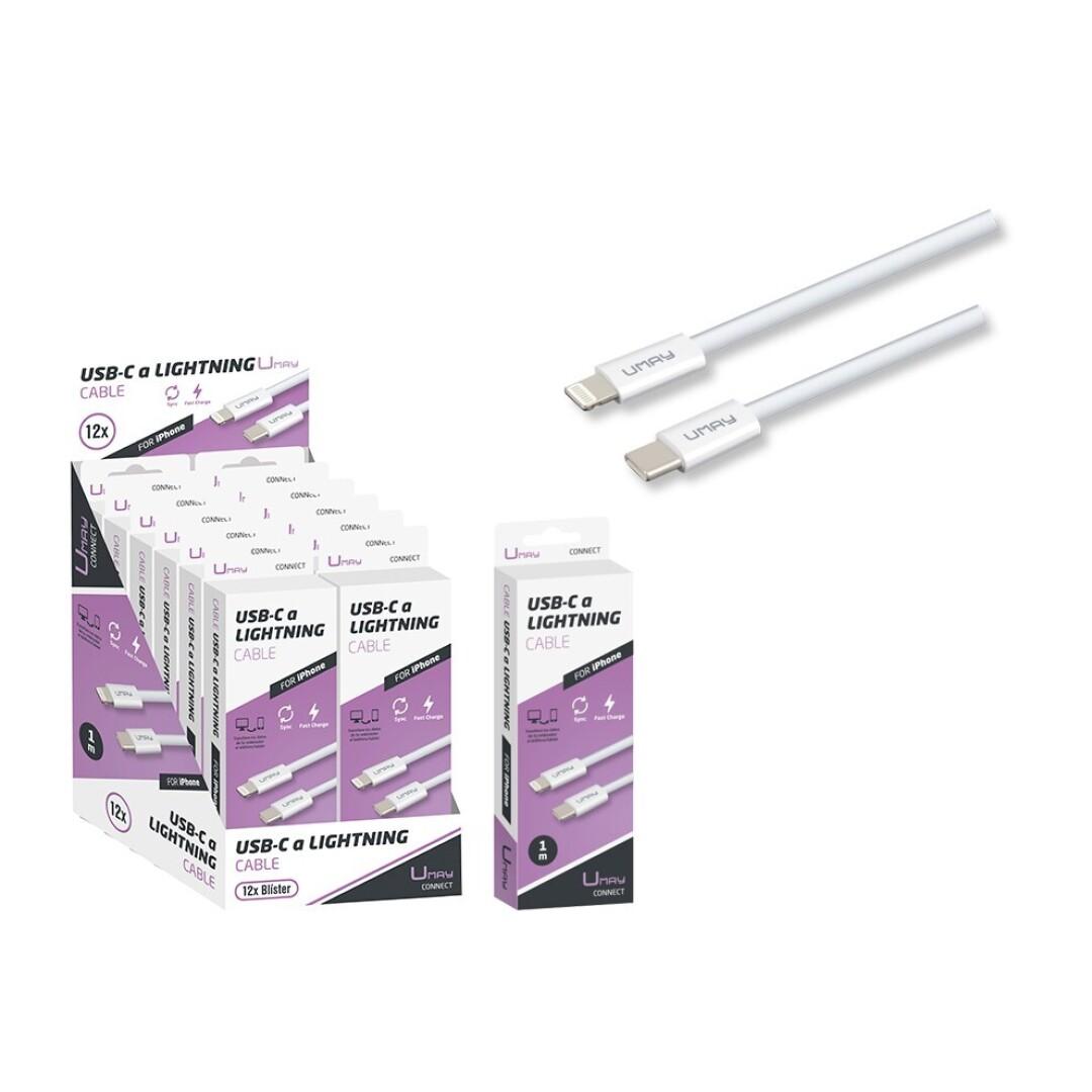 CABLE CARGADOR USB-C A LIGHTNING UMAY