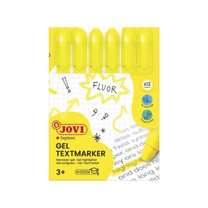 MARCADOR JOVI GEL AMARILLO C/12 UD.
