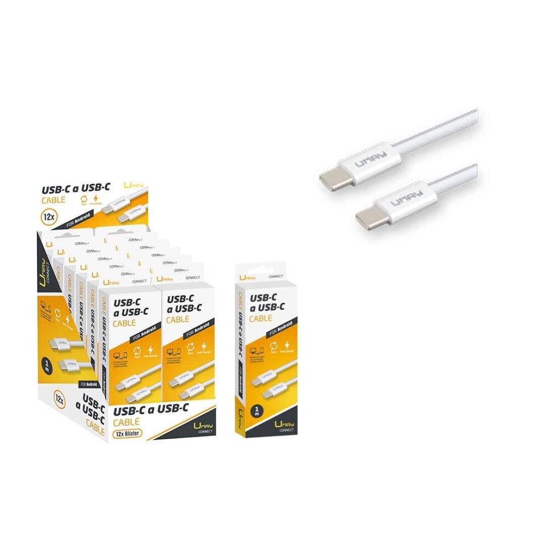 CABLE CARGADOR USB-C A USB-C UMAY