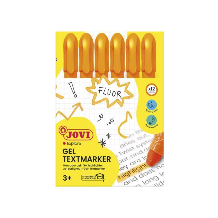MARCADOR JOVI GEL NARANJA C/12 UD.