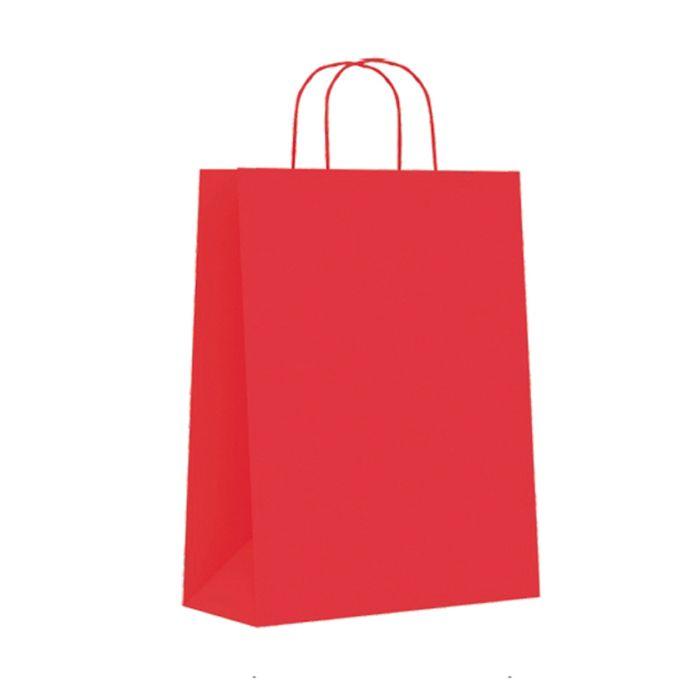 BOLSA CON ASAS CELULOSA ROJO "XL" 42+19X48