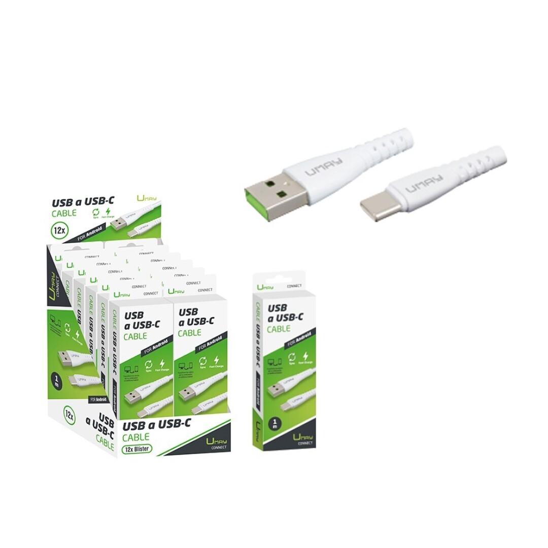 CABLE CARGADOR USB A USB-C UMAY