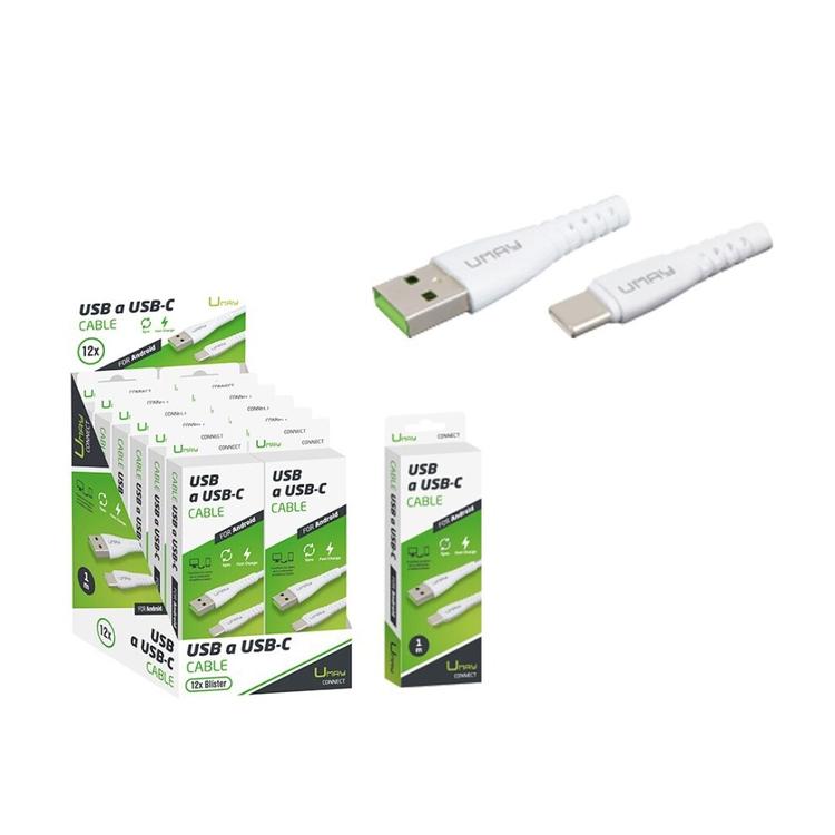 CABLE CARGADOR USB A USB-C UMAY
