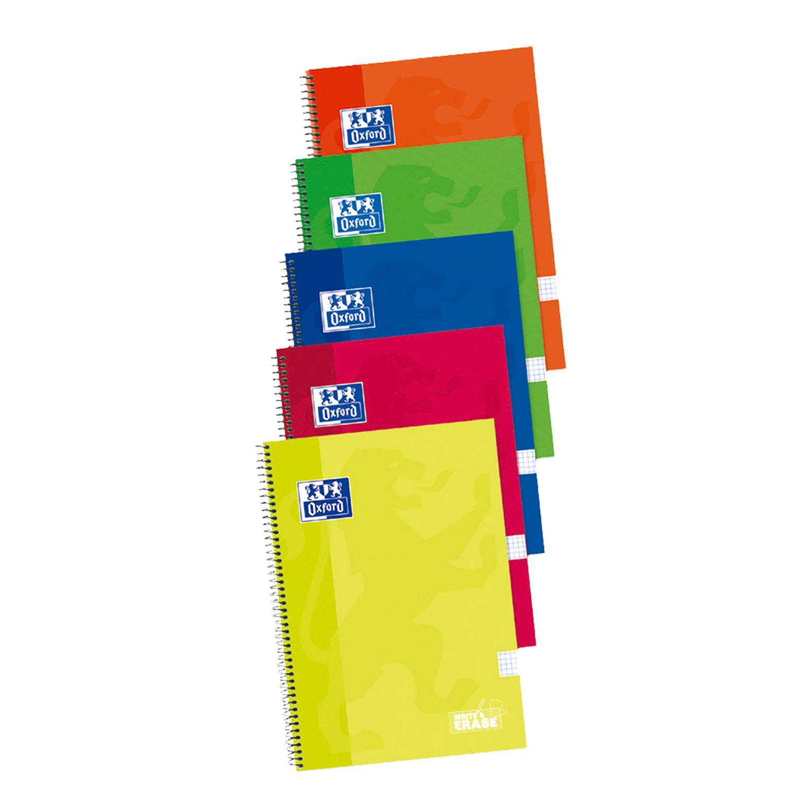 BLOC OXFORD PIZARRA T/E Fº 90G 80H 4X4 PACK 4+1 VIVOS