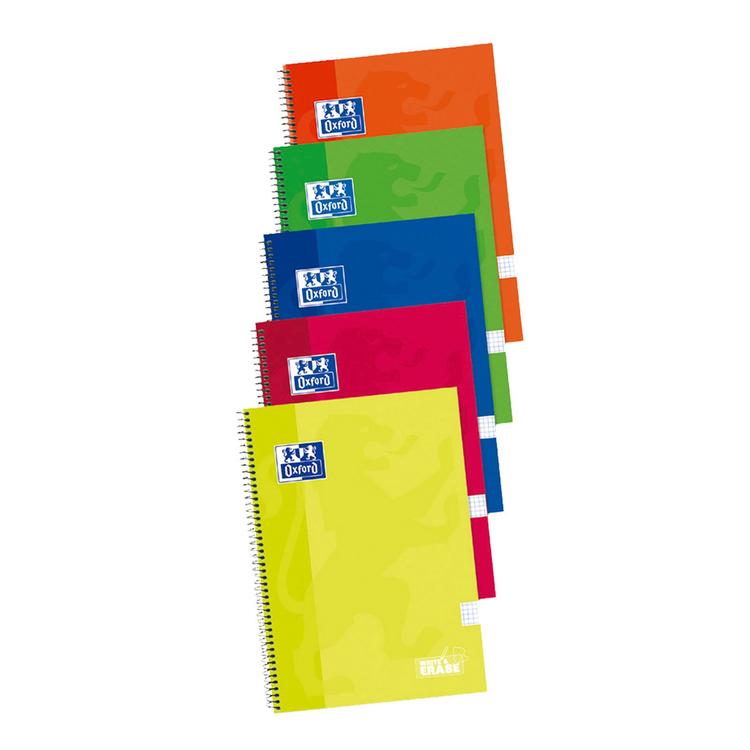 BLOC OXFORD PIZARRA T/E Fº 90G 80H 4X4 PACK 4+1 VIVOS
