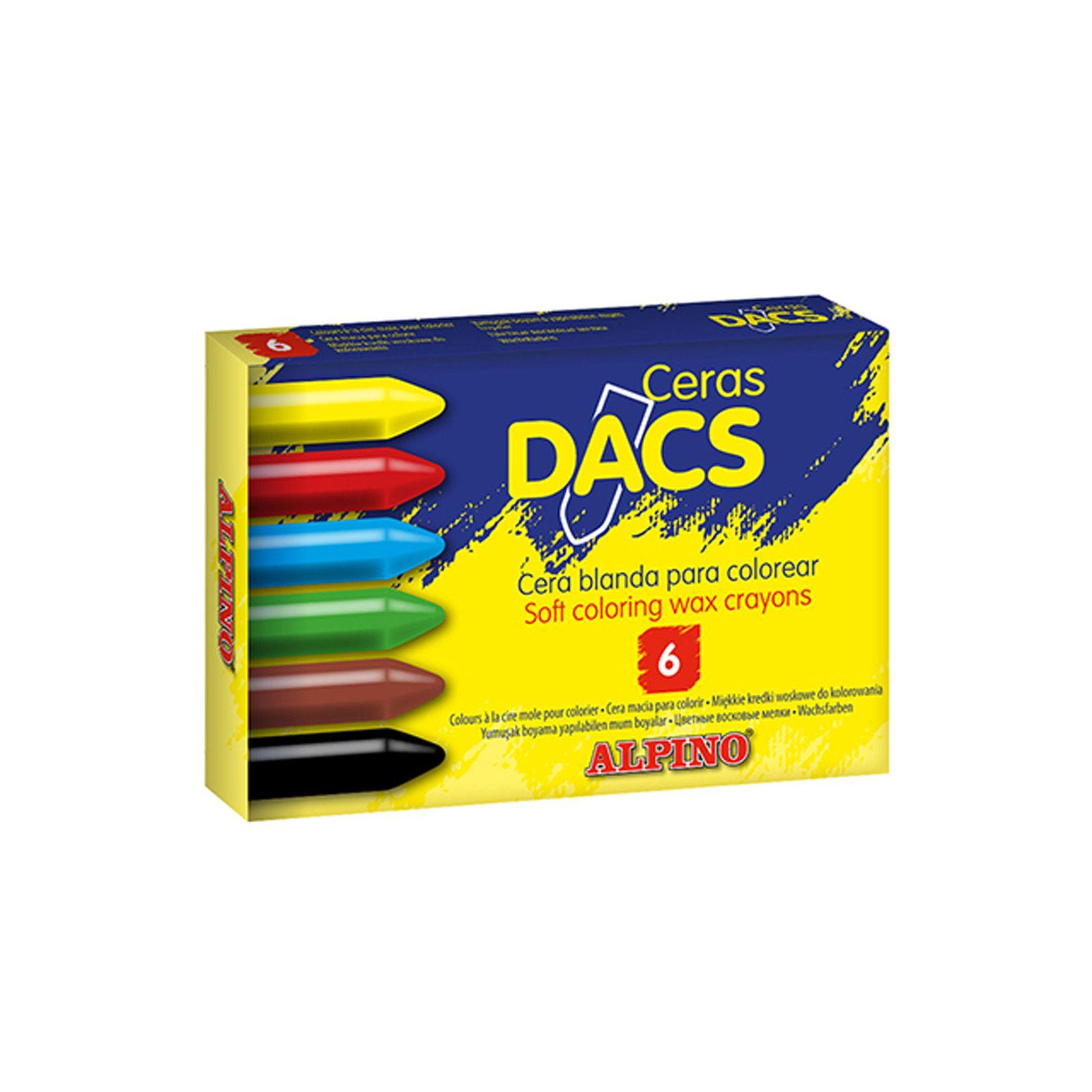 CERA BLANDA DACS 6 COLORES ALPINO