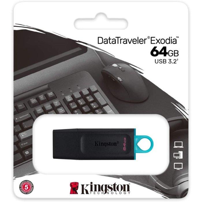 PENDRIVE USB 64GB KINGSTON TRAVELER EXODIA 3.2 (CANON INCLUIDO)
