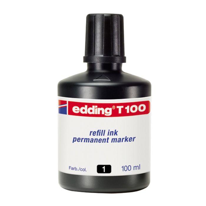 TINTA EDDING MARCADORES PERMANENTES T100 NEGRO 100ML