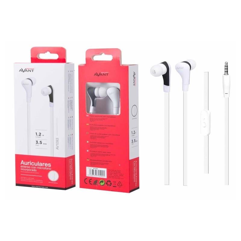 AURICULAR AVANT IN-EAR SILICONA CON MICROFONO BLANCO