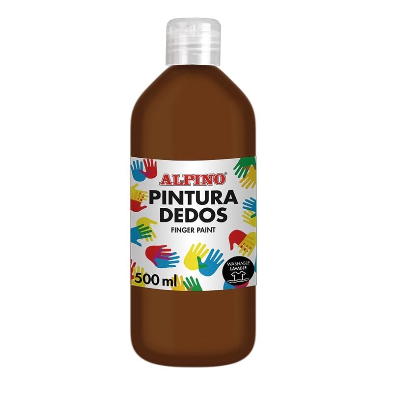 PINTURA DEDOS ALPINO 500ML MARRON