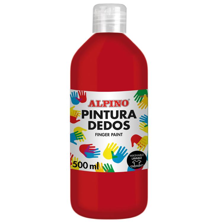 PINTURA DEDOS ALPINO 500ML ROJO