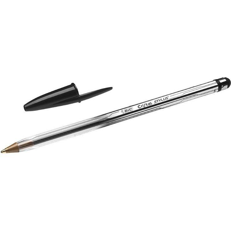BOLIGRAFO BIC CRISTAL STYLUS NEGRO C/12 UD.