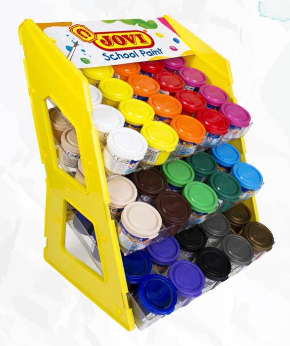 EXPOSITOR SOBREMESA TEMPERA + 100 BOTES 35 ML SURTIDOS JOVI