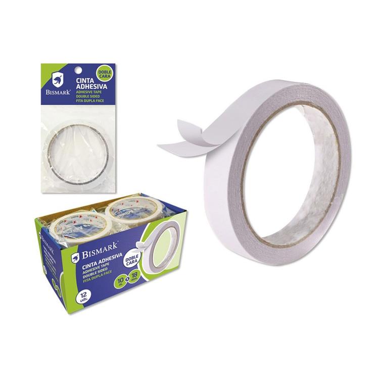 CINTA ADHESIVA INVISIBLE DOBLE CARA 10X18 MM. BISMARK