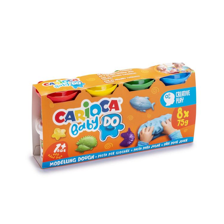 PASTA MODELAR CARIOCA BABY DOUGH 8 COLORES 75ML