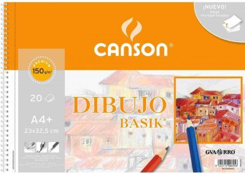BLOC DIBUJO BASIK A4+ 150GR 20H SIN RECUADRO CANSON