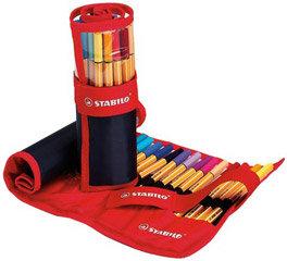 ESTUCHE 25 ROTULADORES STABILO POINT 88 ROLLERSET