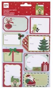 8 ETIQUETAS REGALO NAVIDAD ADORNO NAVIDAD APLI