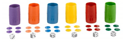 ACCESORIOS PARCHIS 6 JUGADORES PLASTICO FALOMIR