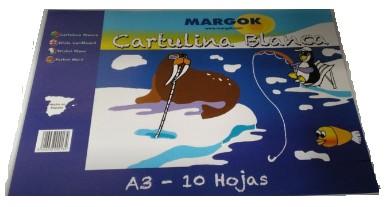 BLOC CARTULINA A3 BLANCA 10H MARGOK P/10 UD.