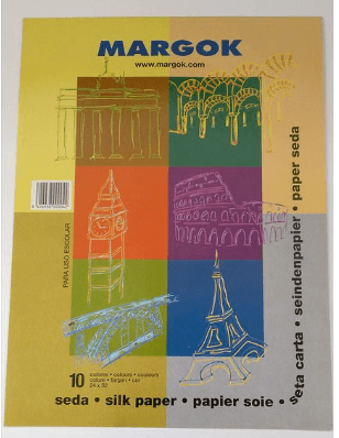 BLOC MANUALIDADES PAPEL SEDA MARGOK P/25 UD.