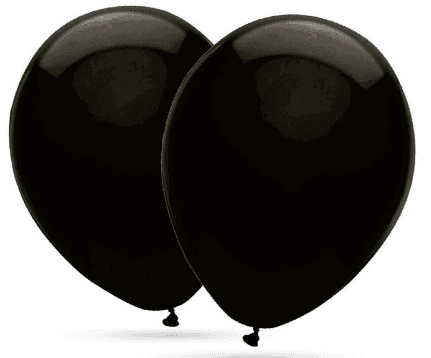 BOLSA 12 GLOBOS 25 CM NEGRO GRAN FESTIVAL