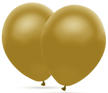 BOLSA 12 GLOBOS 25 CM ORO GRAN FESTIVAL