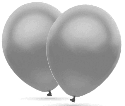 BOLSA 12 GLOBOS 25 CM PLATA GRAN FESTIVAL