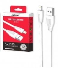 CABLE LIGHTING DE DATOS Y CARGA IPHONE 1M BLNACO AVANT