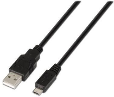 CABLE USB 2.0 MACHO/MICRO 0.8M  NEGRO AISENS
