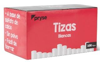 CAJA 100 TIZAS BLANCAS 100 SIN POLVO PRYSE
