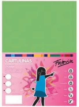 CARTULINA 50X65 180GR VERDE FABRISA C/25 UD.