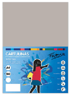 CARTULINA A4 180 GR GRIS P/50 UD. FABRISA