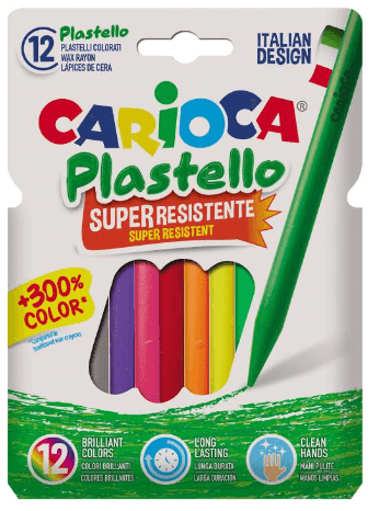 CERA PLASTELLO CARIOCA 12 COLORES
