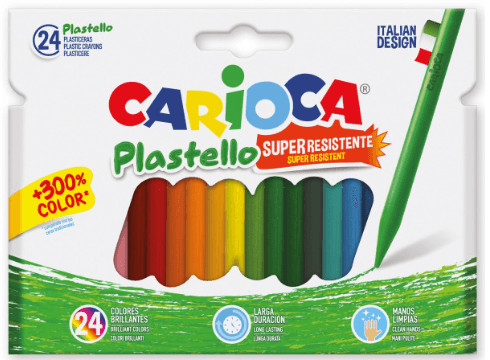 CERA PLASTELLO CARIOCA 24 COLORES