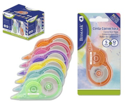 CORRECTOR CINTA BISMARK 12M PASTEL C/24 UD.