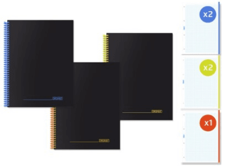 CUADERNO DUO A4 80H MIC. T/D SURTIDOS INGRAF C/5 UD.