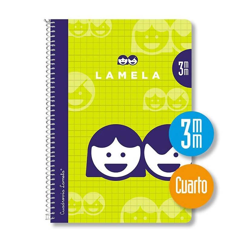 CUADERNO LAMELA BASICO 4º ESPIRAL 40H 3X3 C/10 UD.