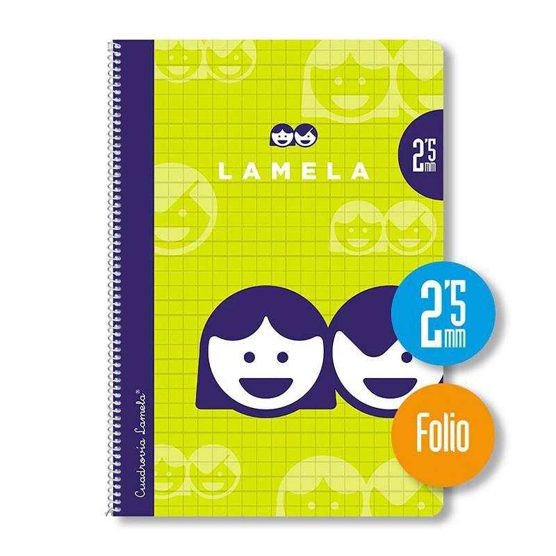 CUADERNO LAMELA BASICO ESPIRAL Fº 80H 2.5 C/10 UD.
