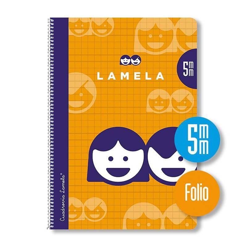 CUADERNO LAMELA BASICO ESPIRAL Fº 80H 5X5 C/10 UD.