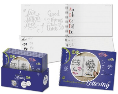 CUADERNO LETTERING A4 -32 HOJAS CON ESPIRAL BISMARK