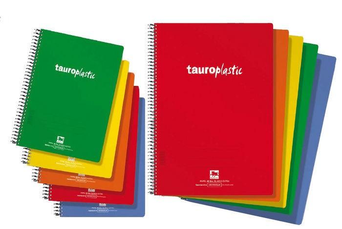 CUADERNO T/P Fº 80H 90GR 3.5 TAUROPLASTIC C/8 UD.