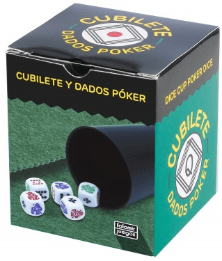 CUBILETE DADOS POKER FALOMIR