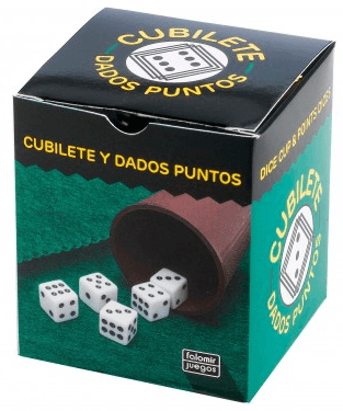 CUBILETE DADOS PUNTOS FALOMIR