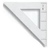 ESCUADRA CRISTAL ESCOLAR 30 CM SAFTA C/20 UD.