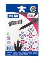 ESTUCHE 10 ROTULADORES PUNTA PINCEL MILAN