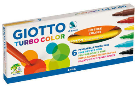 ESTUCHE 6 ROTULADORES TURBO COLOR GIOTTO 