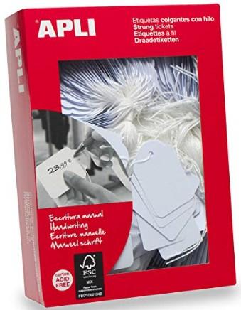 ETIQUETAS COLGANTES 13X20 BLANCO 1000 UD. APLI