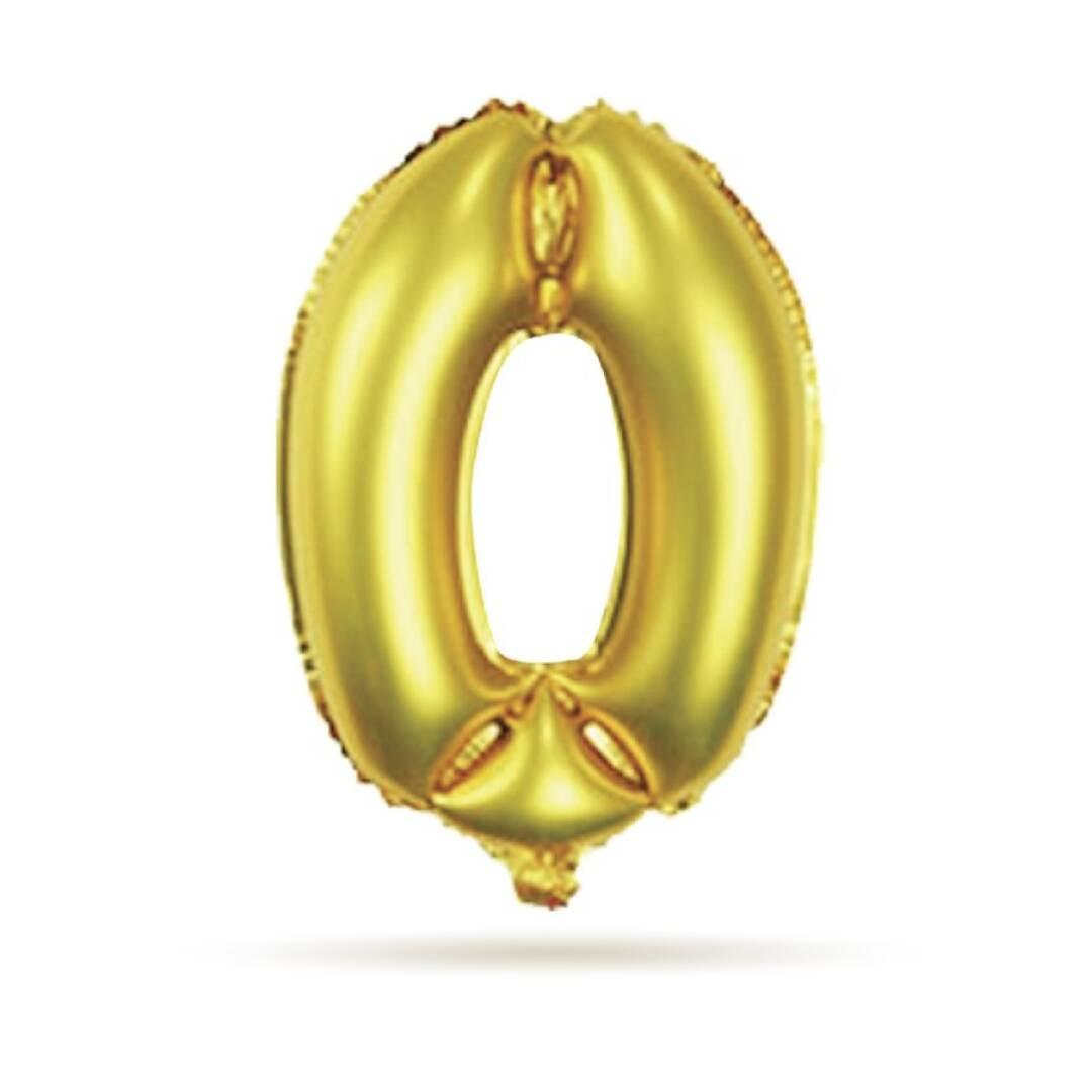 GLOBO DE POLIAMIDA 100 CM. HELIO NUMERO 0 ORO